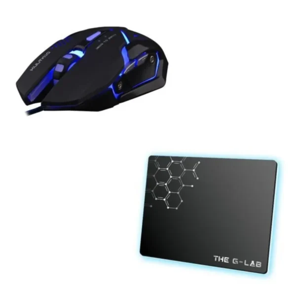 Pack Gamer 4 en 1 | The G-Lab | Souris Filaire | Clavier Filaire | Casque Filaire | Tapis de Souris